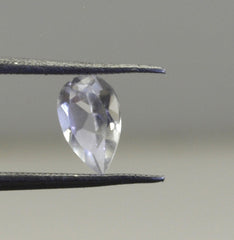 Crystal Quartz 1PC Chunky 13x18 MM Pear Faceted White Luster Semi Precious Loose Gems