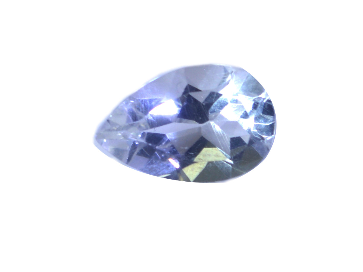 Crystal Quartz 1PC Chunky 15x20 MM Pear Faceted White Lustrous Semi Precious Loose Gemstone