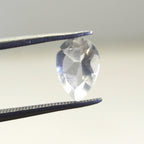 Crystal Quartz 1PC Chunky 15x20 MM Pear Faceted White Lustrous Semi Precious Loose Gemstone