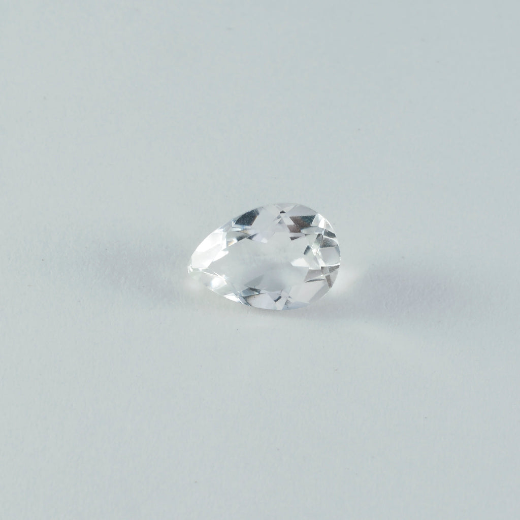 Crystal Quartz 10PC Tiny 3x5 MM Pear Faceted White Lustrous Semi Precious Gems
