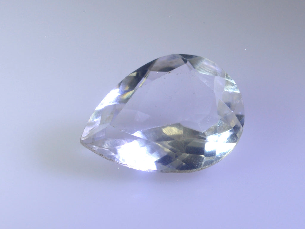 Crystal Quartz 10PC Tiny 3x5 MM Pear Faceted White Lustrous Semi Precious Gems