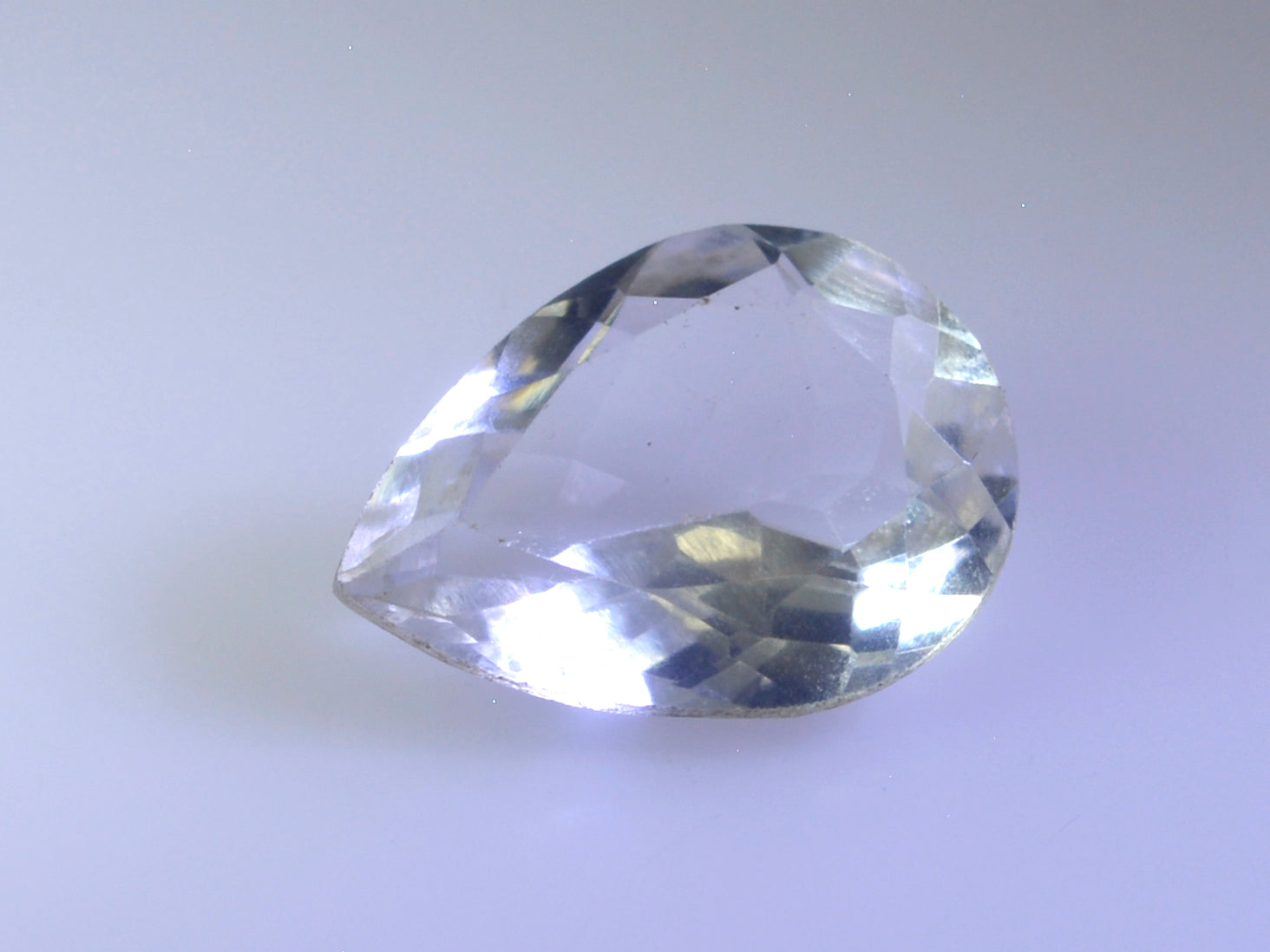 Crystal Quartz 10PC Tiny 3x5 MM Pear Faceted White Lustrous Semi Precious Gems