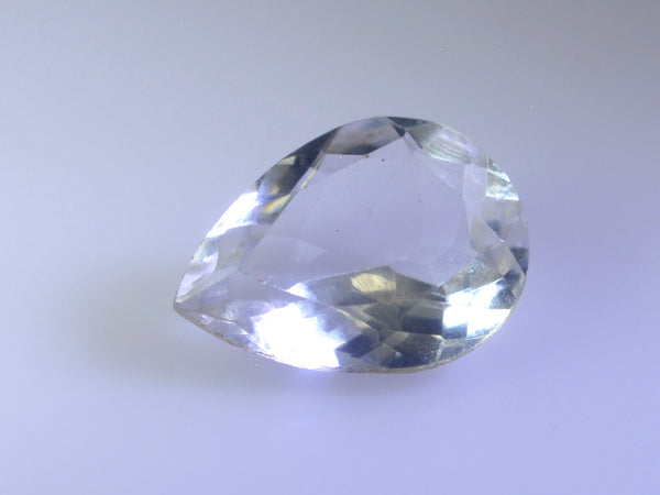 Crystal Quartz 10PC Tiny 3x5 MM Pear Faceted White Lustrous Semi Precious Gems