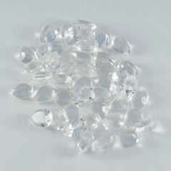 Crystal Quartz 1PC Small 6x8 MM Pear Faceted White High Quality Semi Precious Loose Gemstones