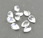 Crystal Quartz 1PC Small 7x9 MM Pear Faceted White Genuine Semi Precious Loose Gems