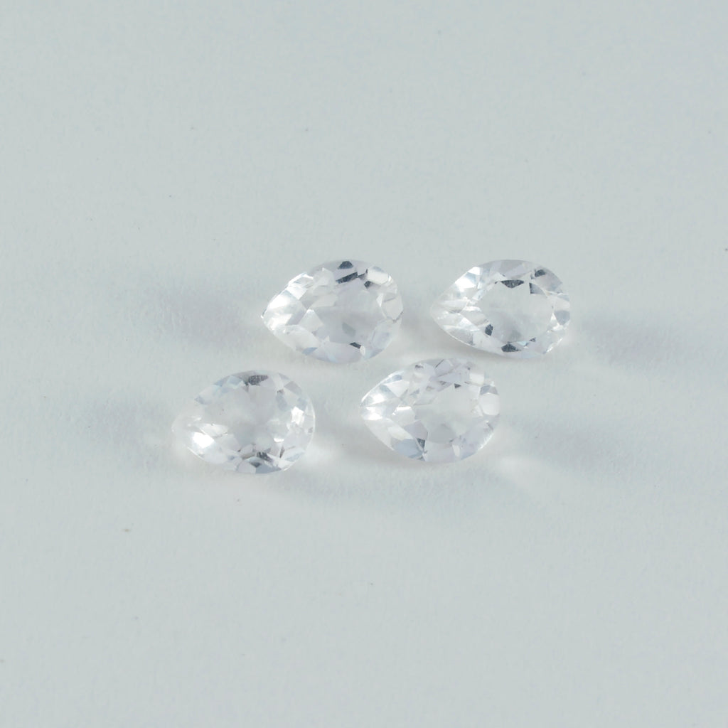Crystal Quartz 1PC Large 8x12 MM Pear Faceted White Brilliant Semi Precious Loose Gems