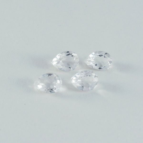 Crystal Quartz 1PC Large 8x12 MM Pear Faceted White Brilliant Semi Precious Loose Gems