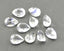 Crystal Quartz 1PC Large 9x11 MM Pear Faceted White Fiery Semi Precious Gems