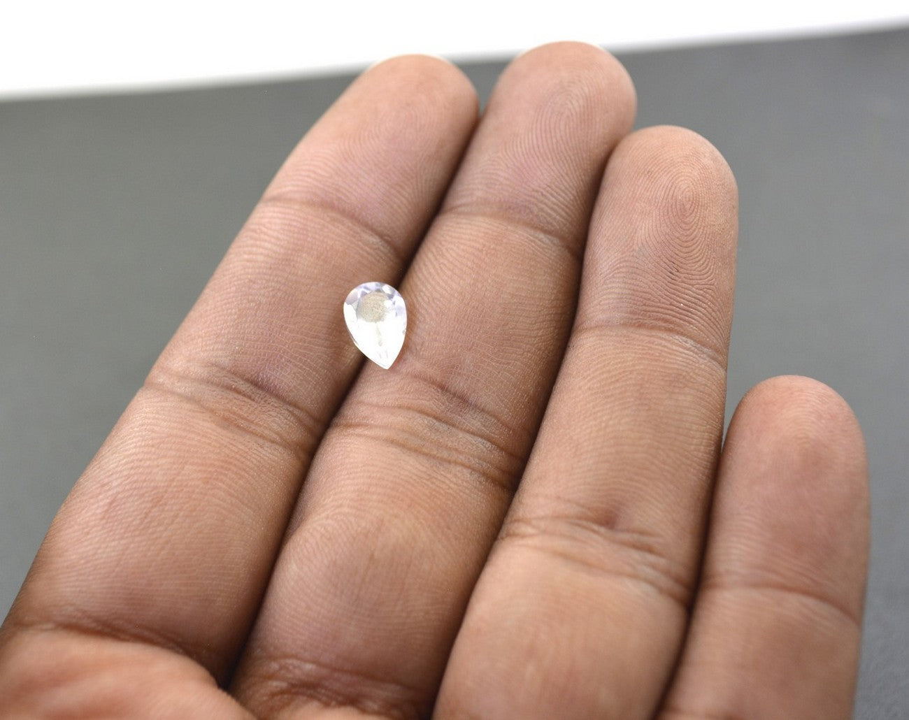 Crystal Quartz 1PC Large 9x11 MM Pear Faceted White Fiery Semi Precious Gems