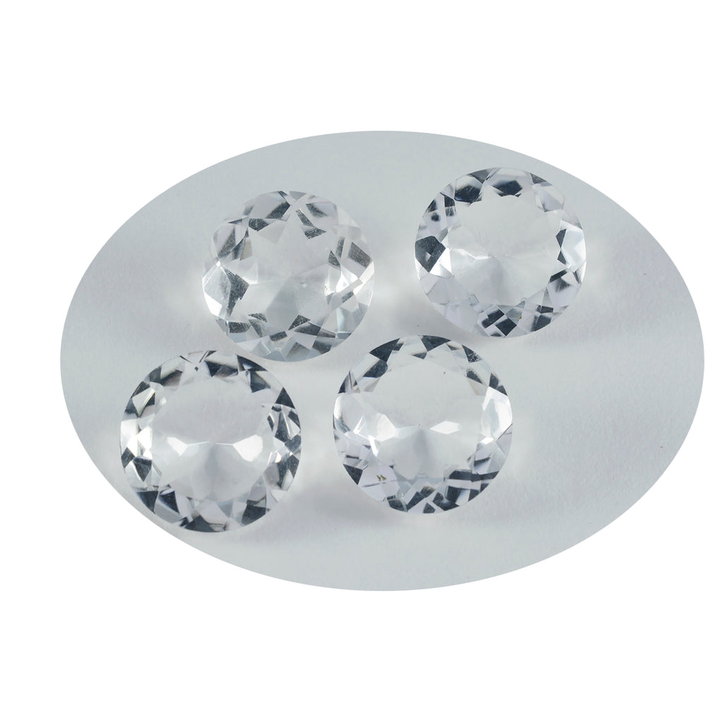 Crystal Quartz 1PC Chunky 15x15 MM Round Faceted White Superior Semi Precious Gems