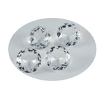 Crystal Quartz 1PC Chunky 15x15 MM Round Faceted White Superior Semi Precious Gems