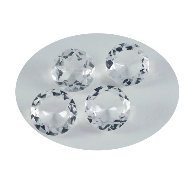 Crystal Quartz 1PC Chunky 15x15 MM Round Faceted White Superior Semi Precious Gems