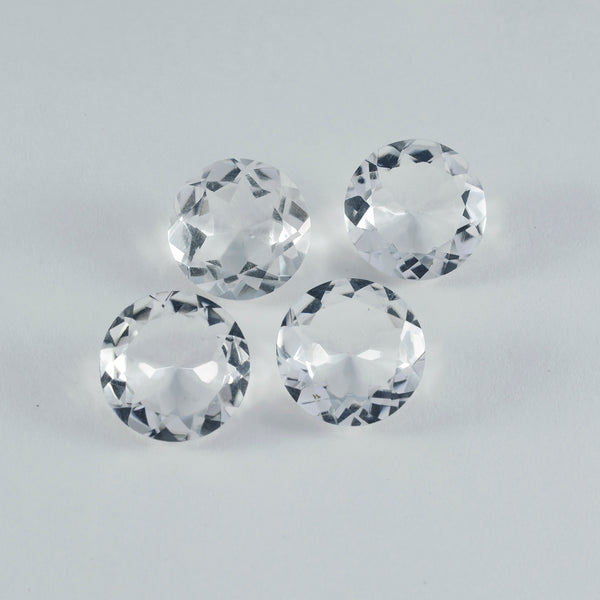 Crystal Quartz 1PC Chunky 15x15 MM Round Faceted White Superior Semi Precious Gems