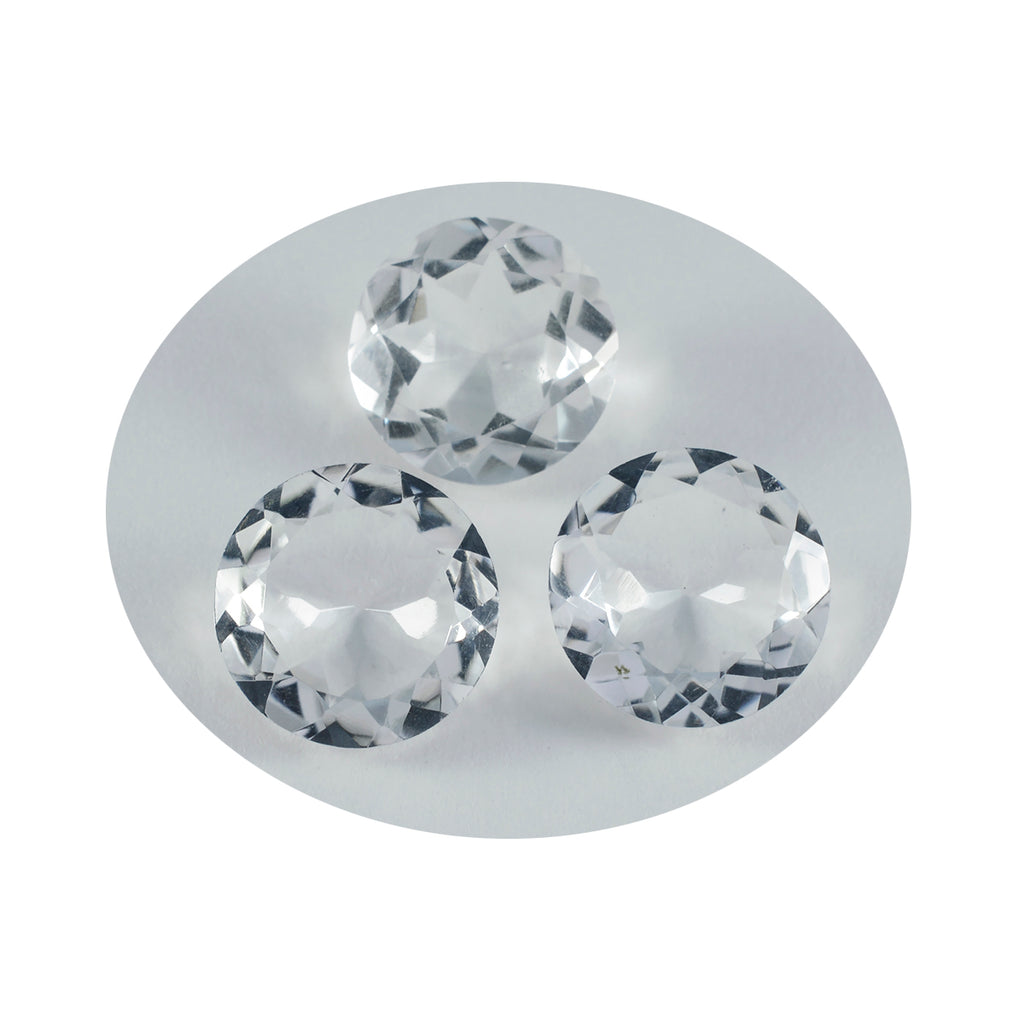 Crystal Quartz 1PC Chunky 16x16 MM Round Faceted White Pure Semi Precious Loose Gems