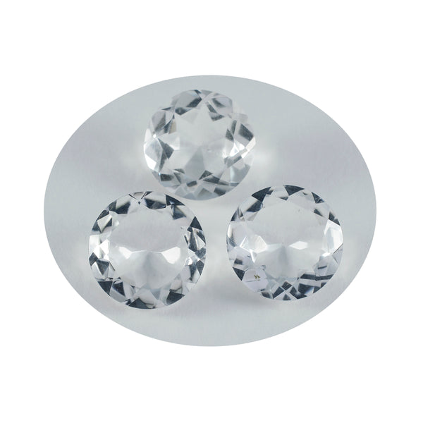 Crystal Quartz 1PC Chunky 16x16 MM Round Faceted White Pure Semi Precious Loose Gems