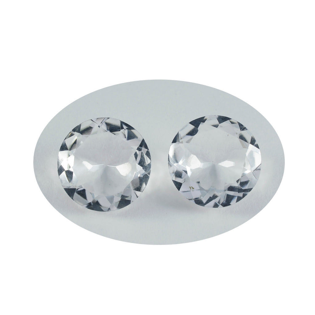 Crystal Quartz 10PC Tiny 4x4 MM Round Faceted White Brilliant Semi Precious Loose Gems