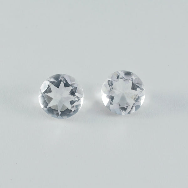 Crystal Quartz 1PC Large 10x10 MM Round Faceted White Shine Semi Precious Loose Gemstones