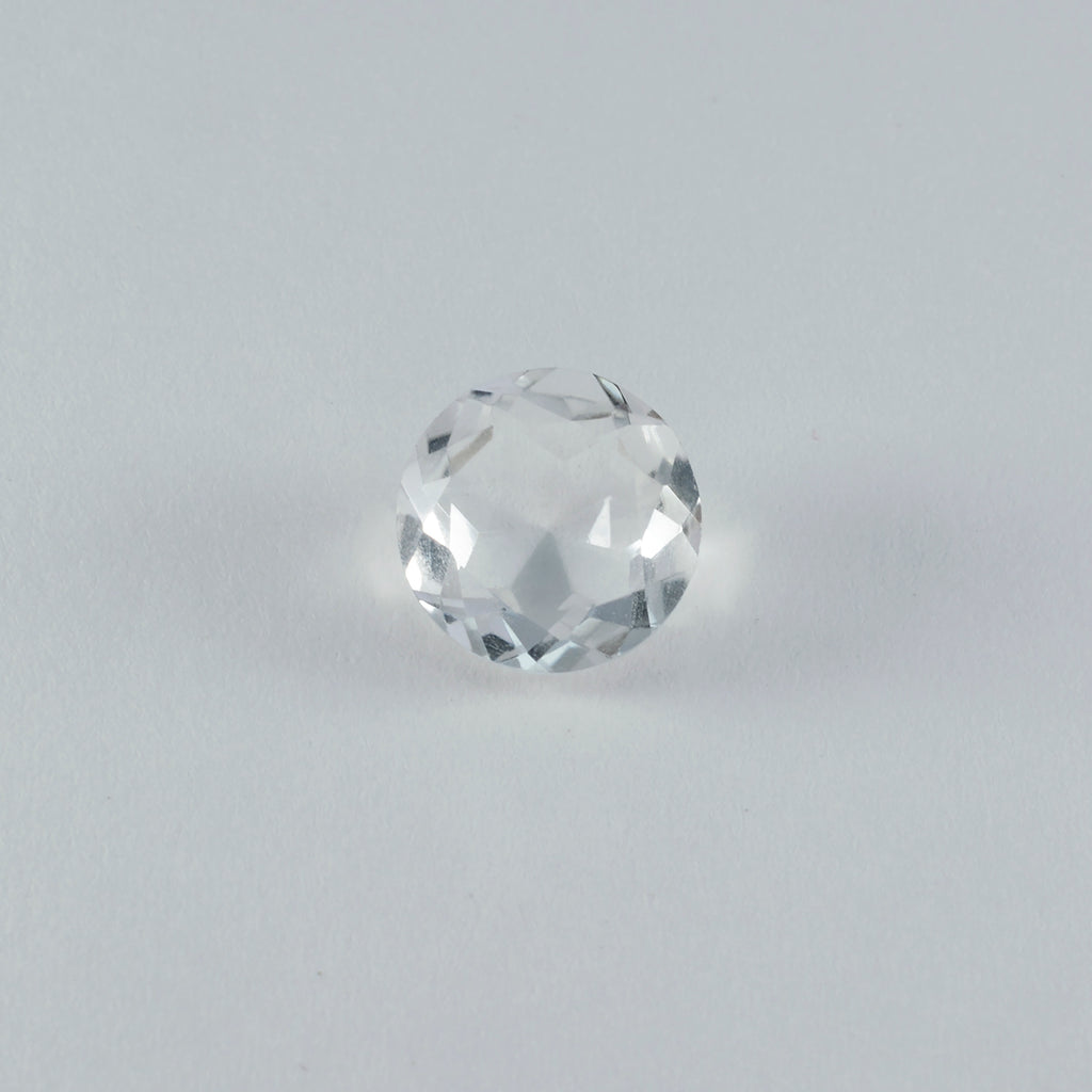 Crystal Quartz 1PC Chunky 13x13 MM Round Faceted White Natural Semi Precious Loose Gemstone