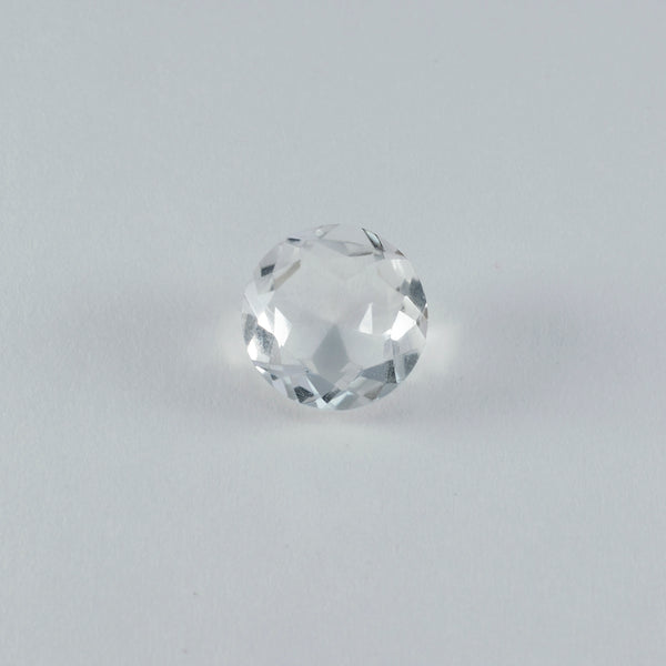 Crystal Quartz 1PC Chunky 13x13 MM Round Faceted White Natural Semi Precious Loose Gemstone