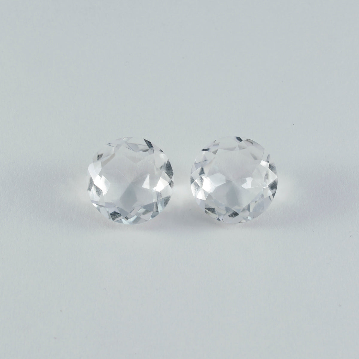 Crystal Quartz 1PC Chunky 13x13 MM Round Faceted White Natural Semi Precious Loose Gemstone