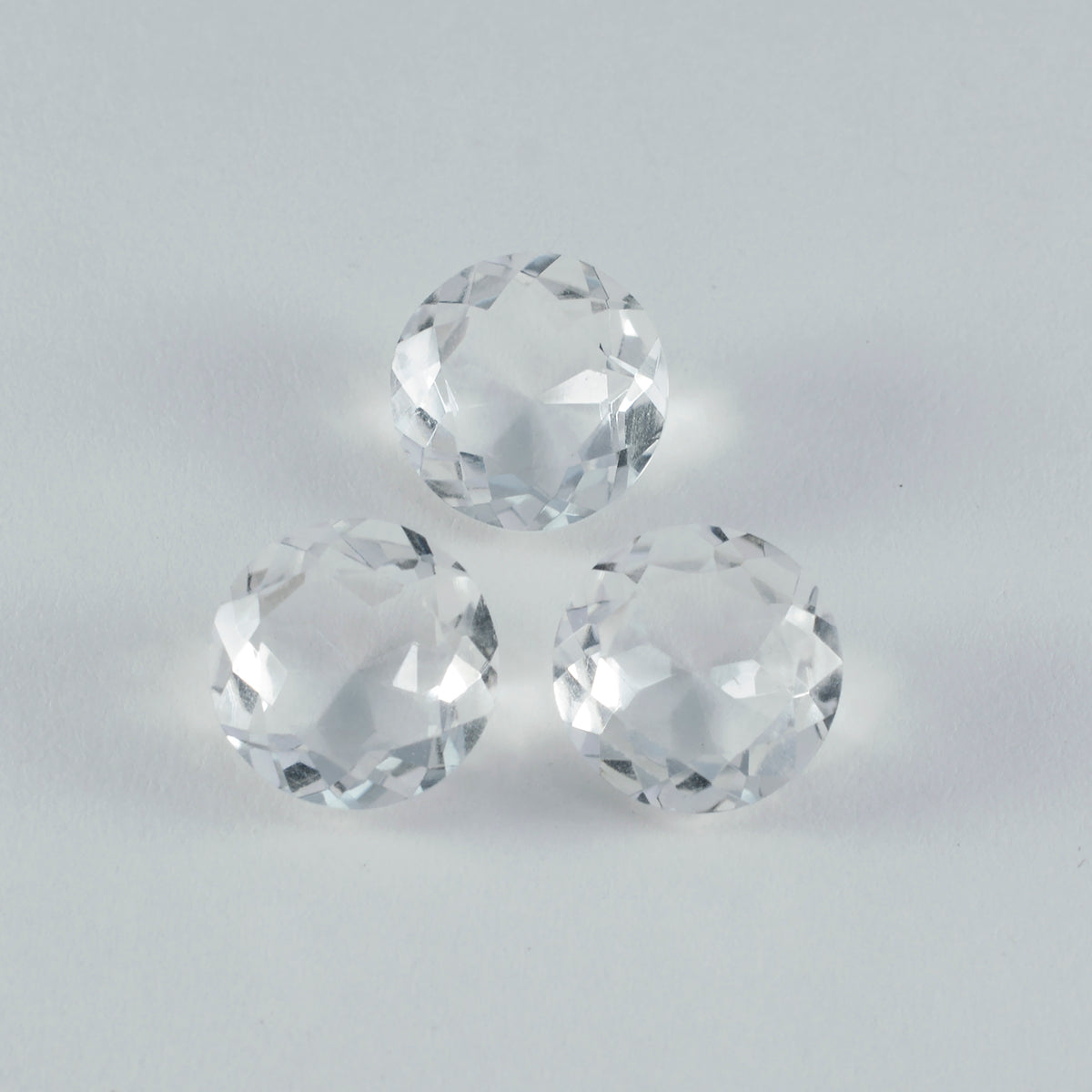 Crystal Quartz 1PC Chunky 14x14 MM Round Faceted White Genuine Semi Precious Loose Gemstones Image principale du produit