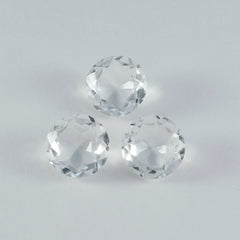 Crystal Quartz 1PC Chunky 14x14 MM Round Faceted White Genuine Semi Precious Loose Gemstones