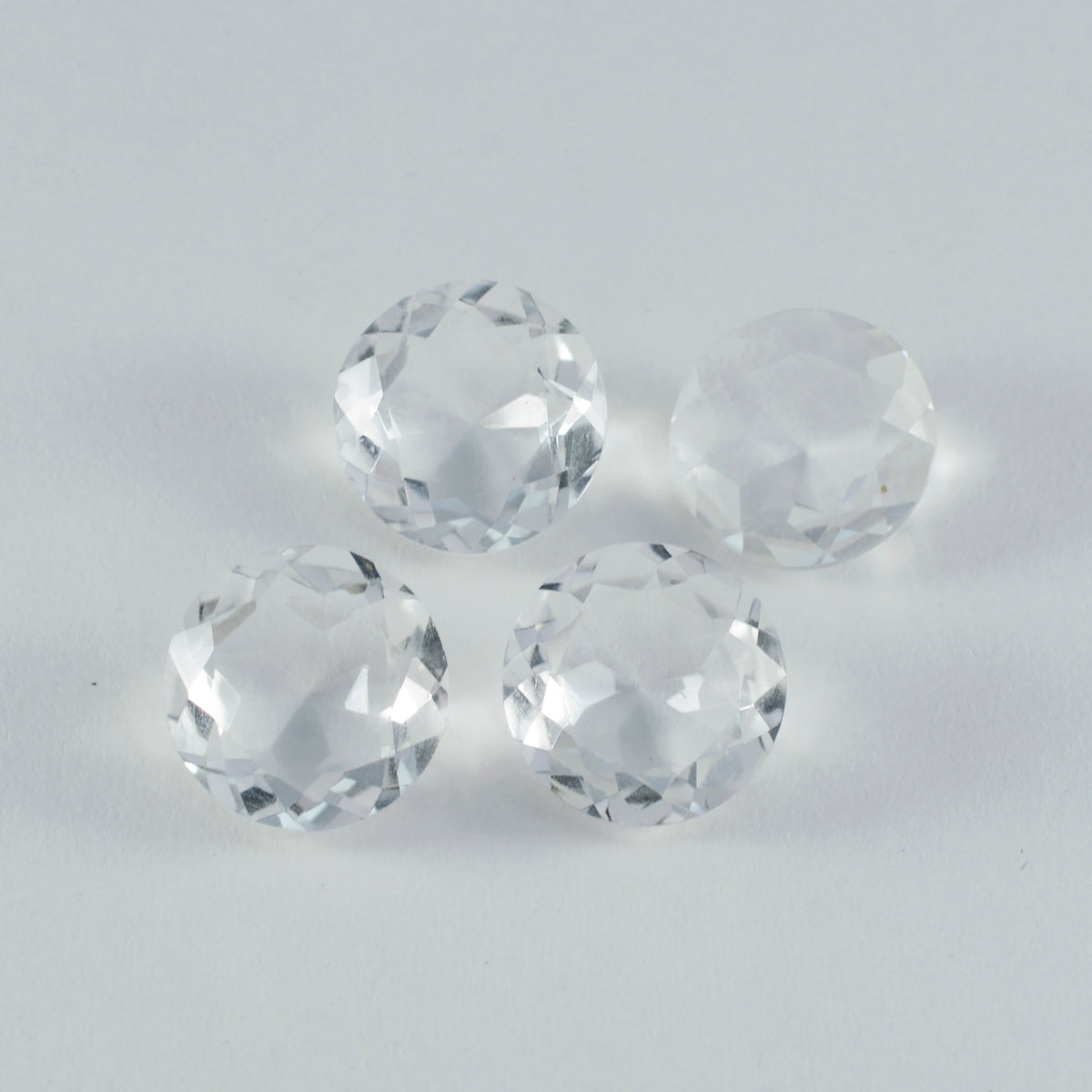 Crystal Quartz 1PC Chunky 14x14 MM Round Faceted White Genuine Semi Precious Loose Gemstones