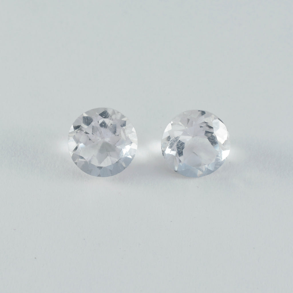 Crystal Quartz 1PC Chunky 15x15 MM Round Faceted White Superior Semi Precious Gems