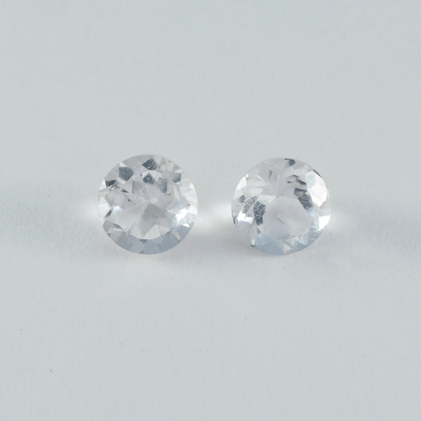 Crystal Quartz 1PC Chunky 15x15 MM Round Faceted White Superior Semi Precious Gems