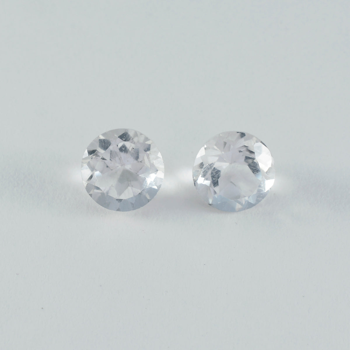 Crystal Quartz 1PC Chunky 15x15 MM Round Faceted White Superior Semi Precious Gems