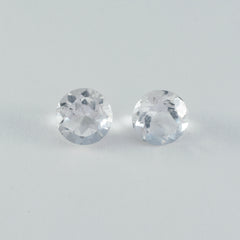 Crystal Quartz 1PC Chunky 15x15 MM Round Faceted White Superior Semi Precious Gems