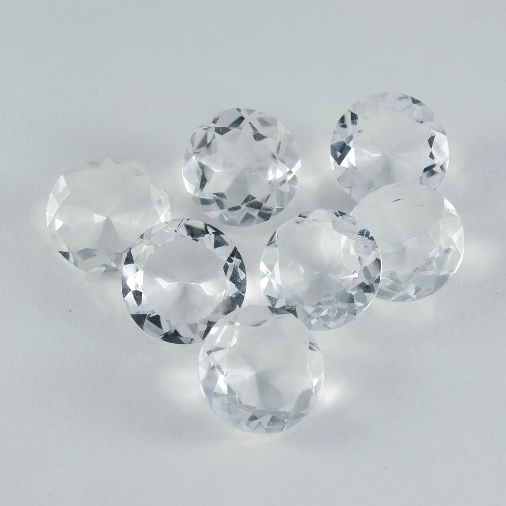 Crystal Quartz 10PC Tiny 4x4 MM Round Faceted White Brilliant Semi Precious Loose Gems