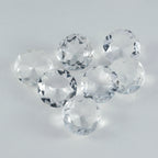 Crystal Quartz 1PC Medium 9x9 MM Round Faceted White Lustrous Semi Precious Loose Gemstone