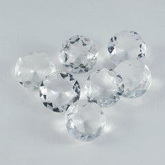 Crystal Quartz 10PC Tiny 4x4 MM Round Faceted White Brilliant Semi Precious Loose Gems