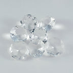 Crystal Quartz 10PC Tiny 5x5 MM Round Faceted White Sparkling Semi Precious Loose Gemstone