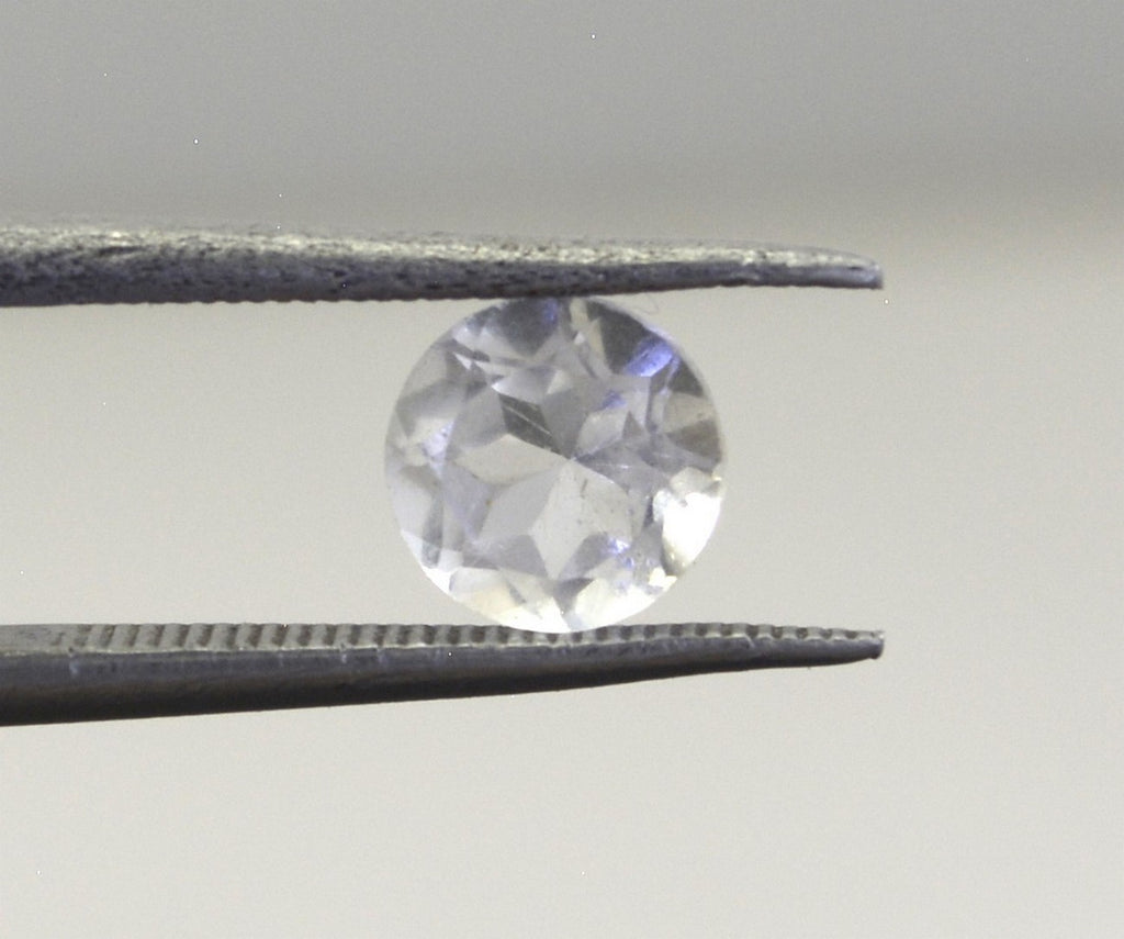 Crystal Quartz 10PC Tiny 5x5 MM Round Faceted White Sparkling Semi Precious Loose Gemstone