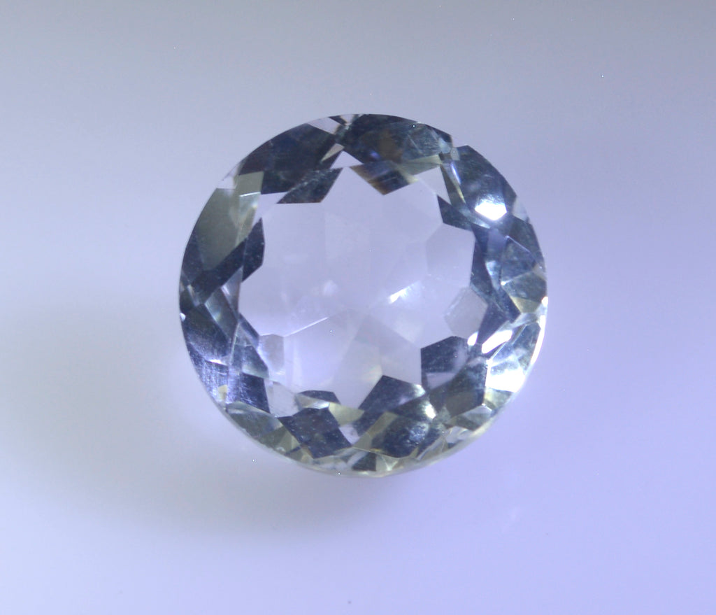 Crystal Quartz 1PC Tiny 6x6 MM Round Faceted White Polished Semi Precious Loose Gemstones