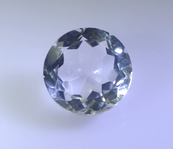 Crystal Quartz 1PC Tiny 6x6 MM Round Faceted White Polished Semi Precious Loose Gemstones