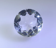 Bergkristall, 1 Stück, winzig, 6 x 6 mm, rund, facettiert, weiß poliert, Halbedelsteine, lose Edelsteine