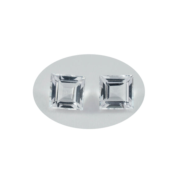 Crystal Quartz 1PC Large 12x12 MM Square Faceted White High Quality Semi Precious Loose Gems