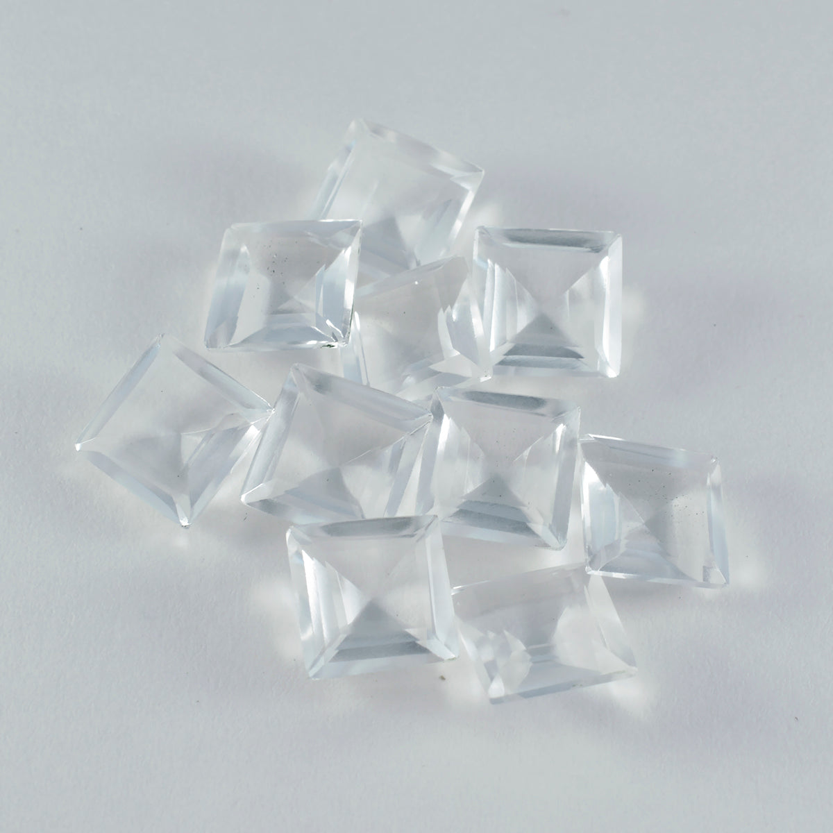 Crystal Quartz 1PC Chunky 14x14 MM Square Faceted White Genuine Semi Precious Loose Gemstones