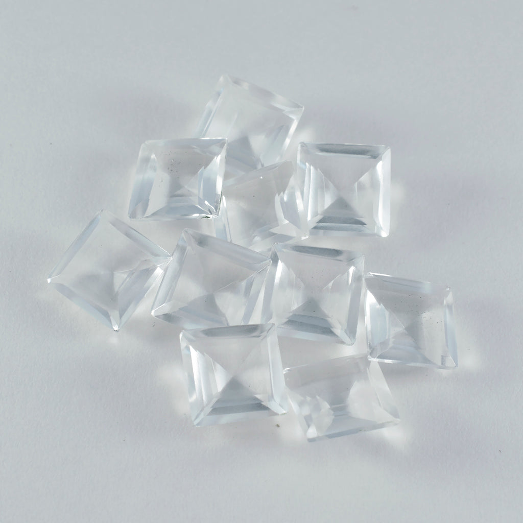 Crystal Quartz 1PC Chunky 14x14 MM Square Faceted White Genuine Semi Precious Loose Gemstones