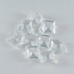Crystal Quartz 1PC Chunky 14x14 MM Square Faceted White Genuine Semi Precious Loose Gemstones