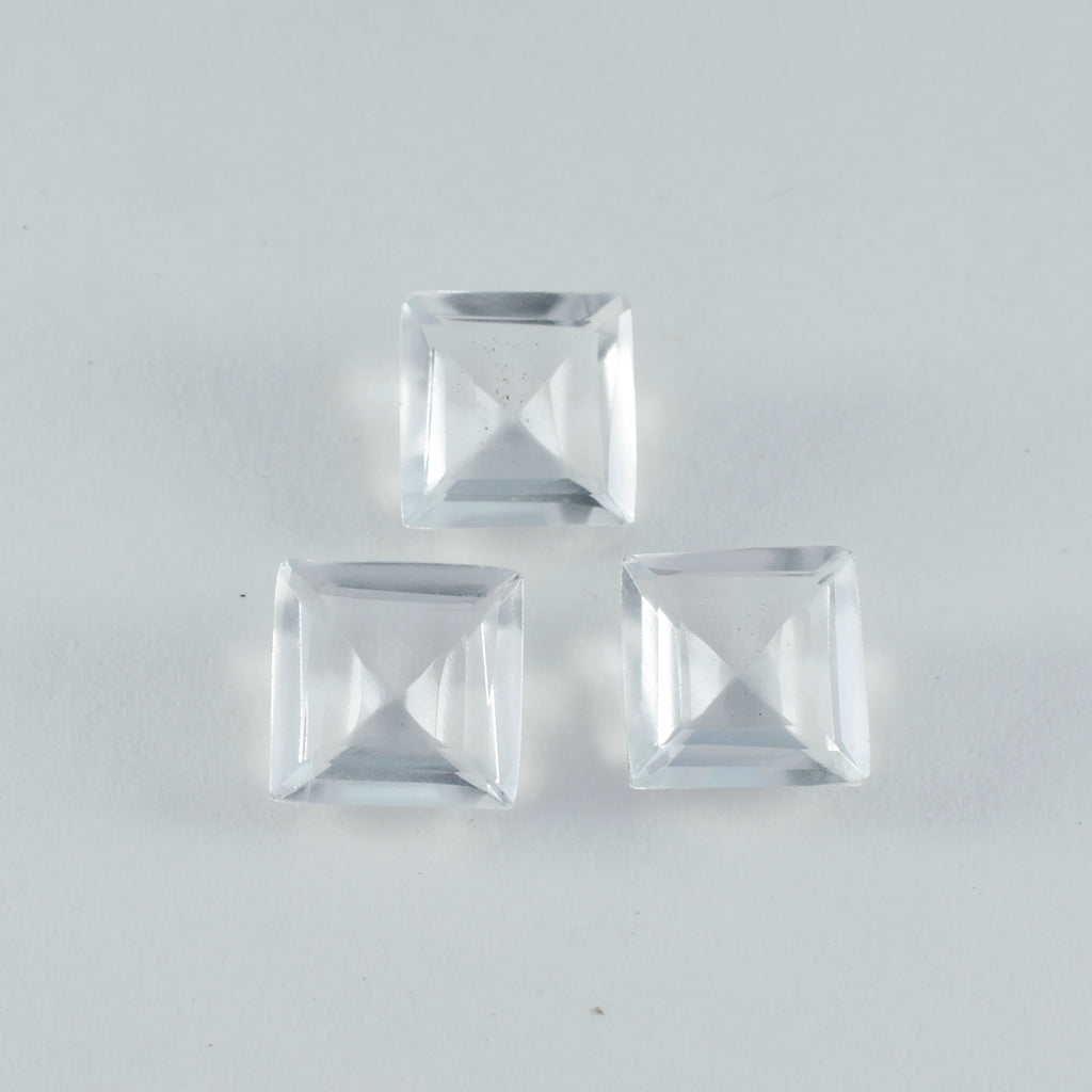 Crystal Quartz 1PC Tiny 5x5 MM Square Faceted White Sparkling Semi Precious Loose Gemstone