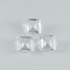 Crystal Quartz 1PC Tiny 6x6 MM Square Faceted White Polished Semi Precious Loose Gemstones