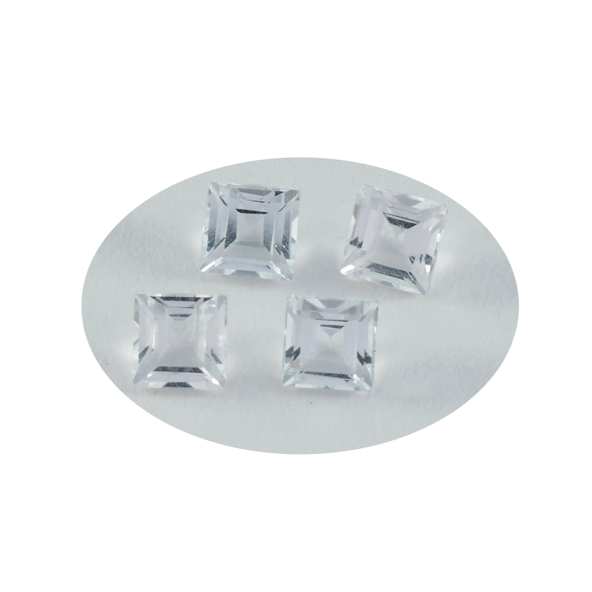 Crystal Quartz 1PC Small 8x8 MM Square Faceted White Luster Semi Precious Loose Gems Image secondaire du produit