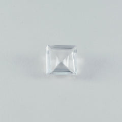 Crystal Quartz 1PC Chunky 14x14 MM Square Faceted White Genuine Semi Precious Loose Gemstones