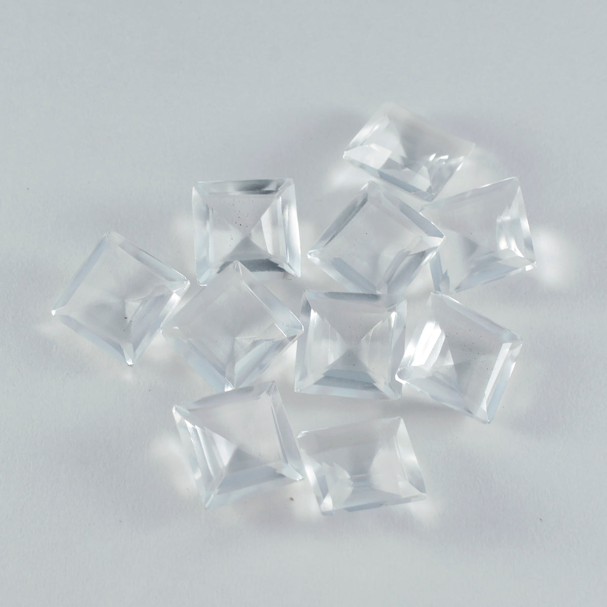 Crystal Quartz 1PC Chunky 14x14 MM Square Faceted White Genuine Semi Precious Loose Gemstones