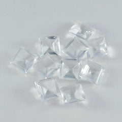 Crystal Quartz 1PC Chunky 14x14 MM Square Faceted White Genuine Semi Precious Loose Gemstones