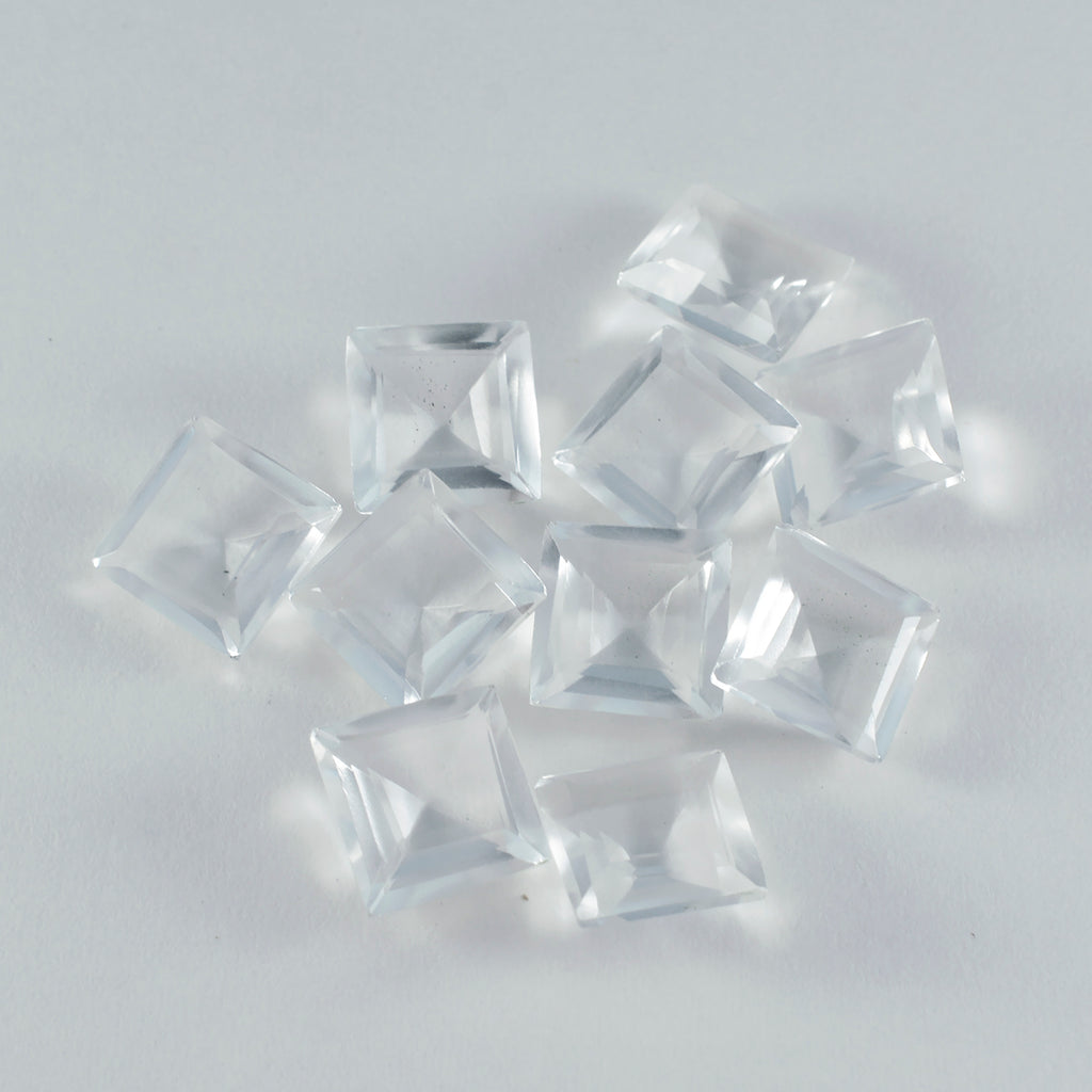 Crystal Quartz 1PC Chunky 13x13 MM Square Faceted White Natural Semi Precious Loose Gemstone